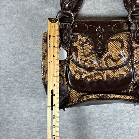 American West‎ Snakeskin Embossed Leather Purse Zip Magnetic Pocket Rare Limited - Picture 11 of 16